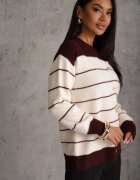 j&x Cardigan Crem cu Vomarie Crem cu bordo