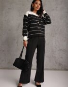 j&x Cardigan Crem cu Vomarie Crem cu negru