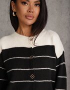 j&x Cardigan Crem cu Vomarie Crem cu negru