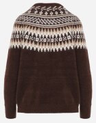 j&x Cardigan cu fermoar cu lână în motiv norvegian Oliac Maro