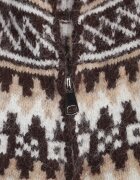 j&x Cardigan cu fermoar cu lână în motiv norvegian Oliac Maro