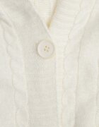 j&x Cardigan cu lână și bumbac lungă cu glugă cu nasturi și model împletit Nahili Bej deschis