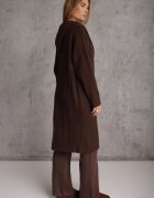 j&x Cardigan cu lână și bumbac lungă cu glugă cu nasturi și model împletit Nahili Maro