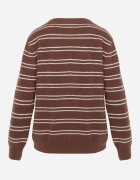 j&x Cardigan descheiat cu bumbac și lână decorat cu dungi Corelie Maro
