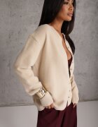 j&x Cardigan descheiat cu nasturi metalici Vizma Bej Bej