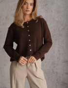 j&x Cardigan descheiat cu nasturi metalici Vizma Bej Maro