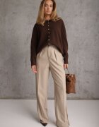 j&x Cardigan descheiat cu nasturi metalici Vizma Bej Maro
