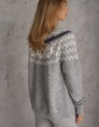 j&x Cardigan din bumbac lână și model norvegian Wilai Gri