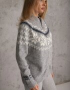 j&x Cardigan din bumbac lână și model norvegian Wilai Gri