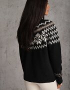 j&x Cardigan din bumbac lână și model norvegian Wilai Negru