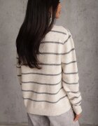 j&x Cardigan din bumbac și lână merinos cu nasturi decorat cu dungi Forgann Bej deschis