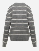 j&x Cardigan din bumbac și lână merinos cu nasturi decorat cu dungi Forgann Gri