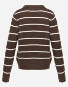 j&x Cardigan din bumbac și lână merinos cu nasturi decorat cu dungi Forgann Maro