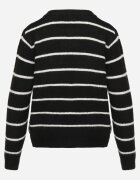 j&x Cardigan din bumbac și lână merinos cu nasturi decorat cu dungi Forgann Negru