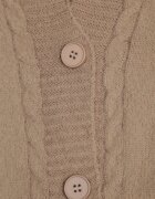j&x Cardigan din lână cu croială lungă cu nasturi și cu glugă Radonla Bej