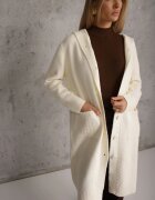 j&x Cardigan din lână cu croială lungă cu nasturi și cu glugă Radonla Bej deschis