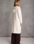j&x Cardigan din lână cu croială lungă cu nasturi și cu glugă Radonla Bej deschis
