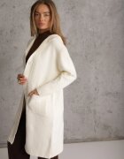 j&x Cardigan din lână cu croială lungă cu nasturi și cu glugă Radonla Bej deschis