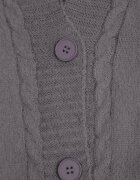 j&x Cardigan din lână cu croială lungă cu nasturi și cu glugă Radonla Gri