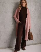 j&x Cardigan din lână cu croială lungă cu nasturi și cu glugă Radonla Roz