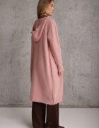 j&x Cardigan din lână cu croială lungă cu nasturi și cu glugă Radonla Roz