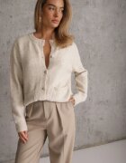 j&x Cardigan elegant din lână și bumbac cu nasturi și buzunare decorative Anubassa Bej deschis