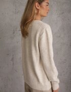 j&x Cardigan elegant din lână și bumbac cu nasturi și buzunare decorative Anubassa Bej deschis