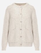 j&x Cardigan elegant din lână și bumbac cu nasturi și buzunare decorative Anubassa Bej deschis