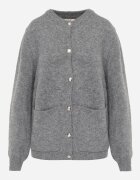 j&x Cardigan elegant din lână și bumbac cu nasturi și buzunare decorative Anubassa Gri