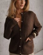 j&x Cardigan elegant din lână și bumbac cu nasturi și buzunare decorative Anubassa Maro