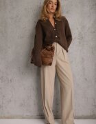 j&x Cardigan elegant din lână și bumbac cu nasturi și buzunare decorative Anubassa Maro