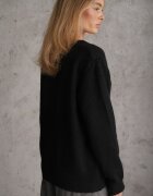 j&x Cardigan elegant din lână și bumbac cu nasturi și buzunare decorative Anubassa Negru