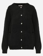 j&x Cardigan elegant din lână și bumbac cu nasturi și buzunare decorative Anubassa Negru