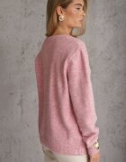 j&x Cardigan elegant din lână și bumbac cu nasturi și buzunare decorative Anubassa Roz