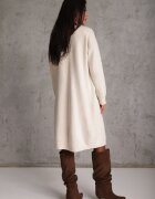 j&x Cardigan lung cu lână și decolteu în V Talei Bej Bej deschis