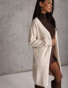 j&x Cardigan lung cu lână și decolteu în V Talei Bej Bej deschis