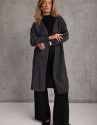 j&x Cardigan lung cu lână și decolteu în V Talei Bej Gri închis