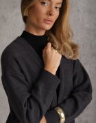 j&x Cardigan lung cu lână și decolteu în V Talei Bej Gri închis