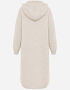 j&x Cardigan maxi neîncheiat cu lână cu glugă și broșă cu lanț Minvelda Bej