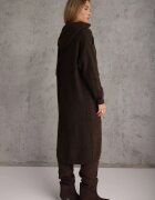 j&x Cardigan maxi neîncheiat cu lână cu glugă și broșă cu lanț Minvelda Maro