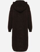 j&x Cardigan maxi neîncheiat cu lână cu glugă și broșă cu lanț Minvelda Maro