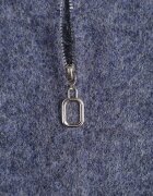 j&x Cardigan minimalist cu guler tip tunică din lână și bumbac cu fermoar Indine Albastru