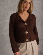 j&x Cardigan oversized cu lână și nasturi decorativi Anollis Maro