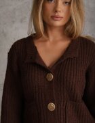 j&x Cardigan oversized cu lână și nasturi decorativi Anollis Maro