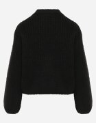 j&x Cardigan oversized cu lână și nasturi decorativi Anollis Negru