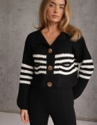 j&x Cardigan Pallem Negru