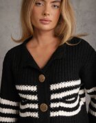j&x Cardigan Pallem Negru