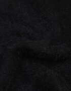 j&x Cardigan pufos cu fermoar din tricot cu efect fluffy lână și bumbac Selimena Negru