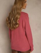 j&x Cardigan Roz închis din bumbac și cu model în relief Reisina