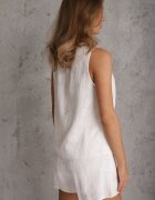 j&x Compleu de vară din viscoză bluză cu scoici și scurt cu broderie Chamellia Alb